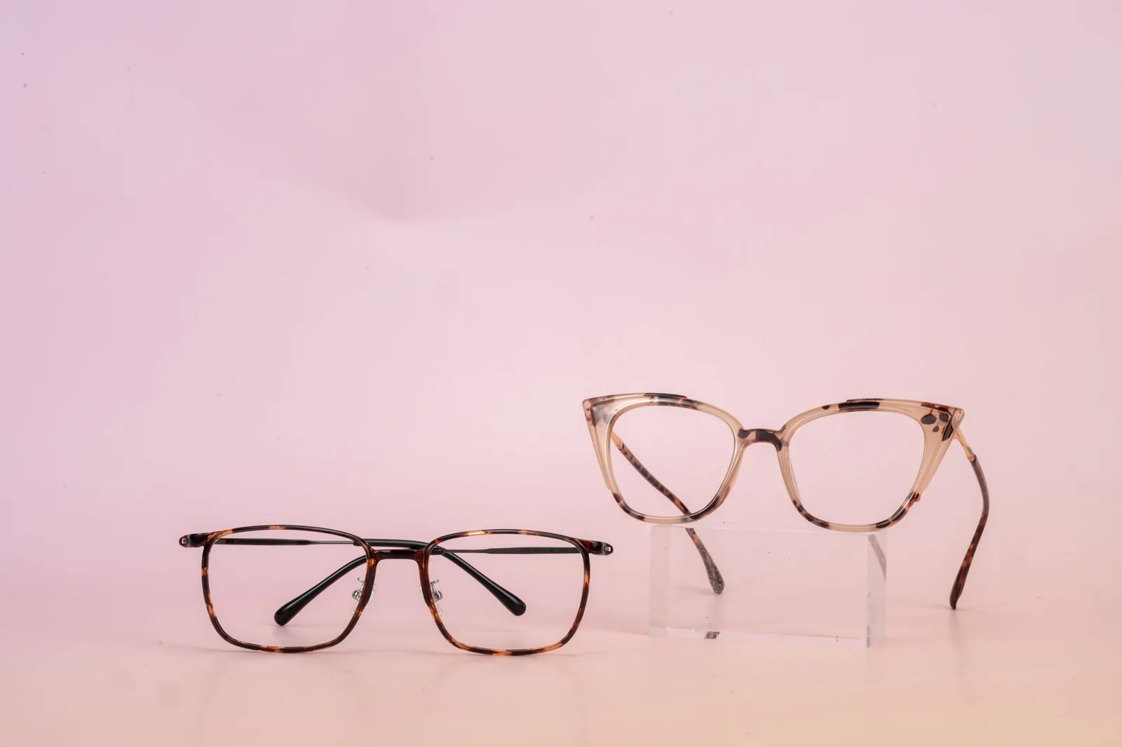 Lark 52 by Halden Optical, Rose and havana, two tones
